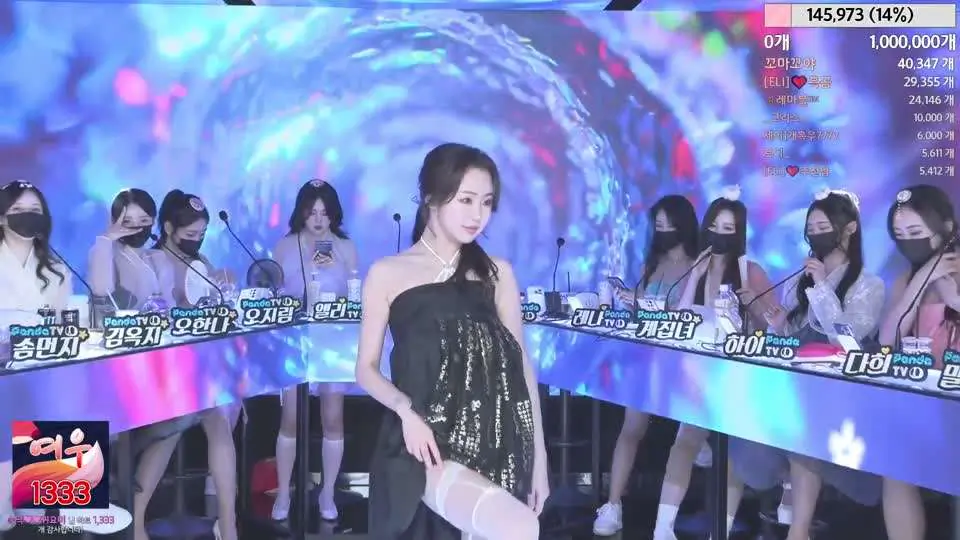 韩国BJ女团脱衣热舞秀!2月26日韩服透视装《下段》